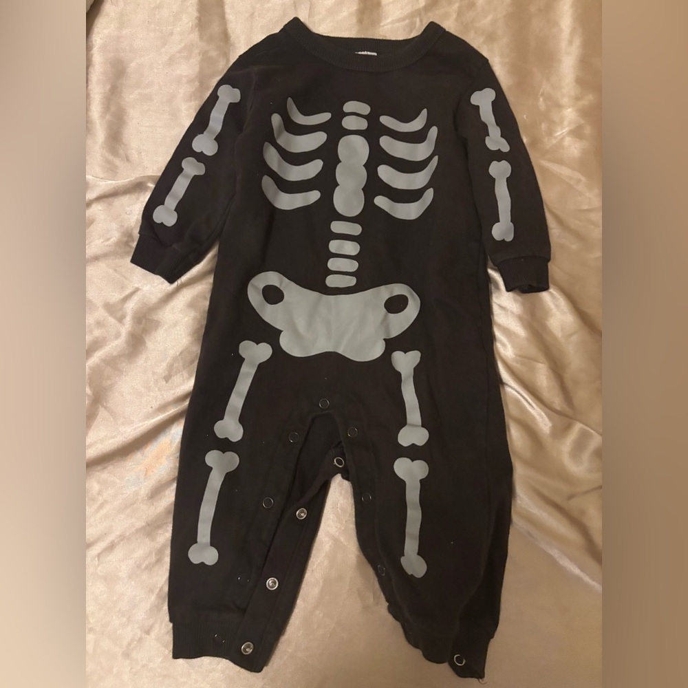 Carter's Black Skeleton Romper